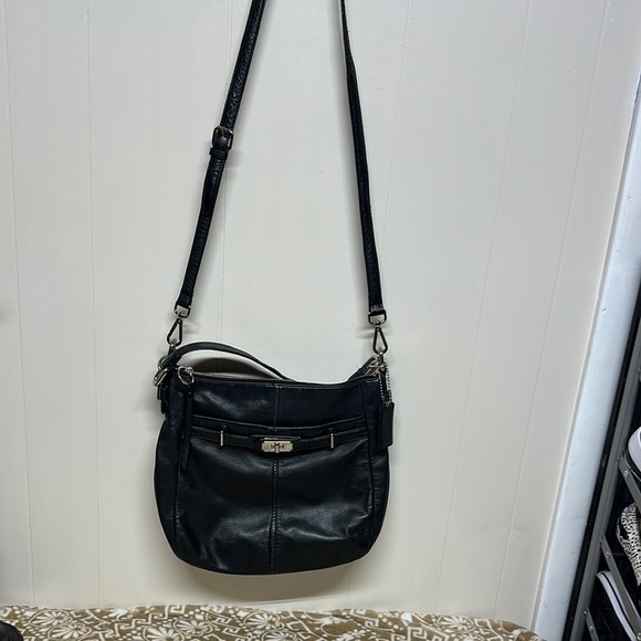 Coach Black Leather Hobo Bag with Adjustable Strap Wear Crossbody or Shoulder - Picture 16 of 16